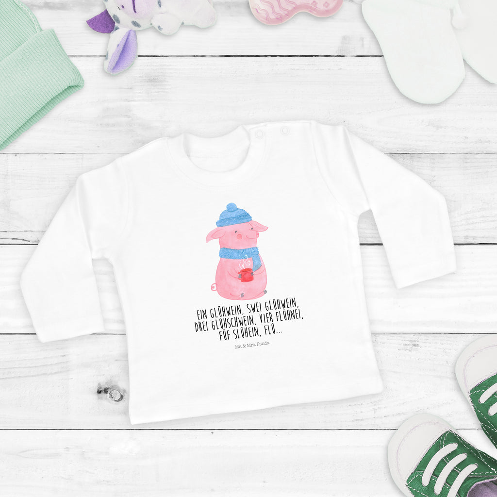 12-18 Monate Baby Longsleeve Lallelndes Glühschwein Mädchen, Jungen, Baby, Langarm, Bio, Kleidung, Winter, Weihnachten, Weihnachtsdeko, Nikolaus, Advent, Heiligabend, Wintermotiv, Glühwein, Betrunken, Weihnachtsmarkt, Spruch