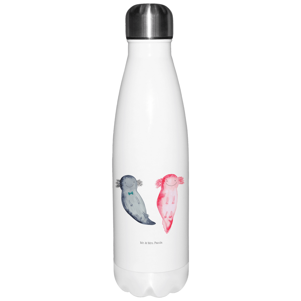 Thermosflasche Axolotl Axel+Lotte Isolierflasche, Thermoflasche, Trinkflasche, Thermos, Edelstahl, Axolotl, Molch, Axolot, Schwanzlurch, Lurch, Lurche, Liebe, große Liebe, Liebesbeweis, Freund, Verlobter, Ehemann, Jahrestag, Valentinstag