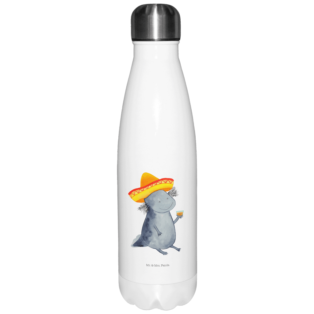 Thermosflasche Axolotl Tequila Isolierflasche, Thermoflasche, Trinkflasche, Thermos, Edelstahl, Axolotl, Molch, Mexico, Mexiko, Sombrero, Zitrone, Tequila, Motivation, Spruch, Schwanzlurch, Lurch, Lurche, Axolot, Feuerdrache, Feuersalamander