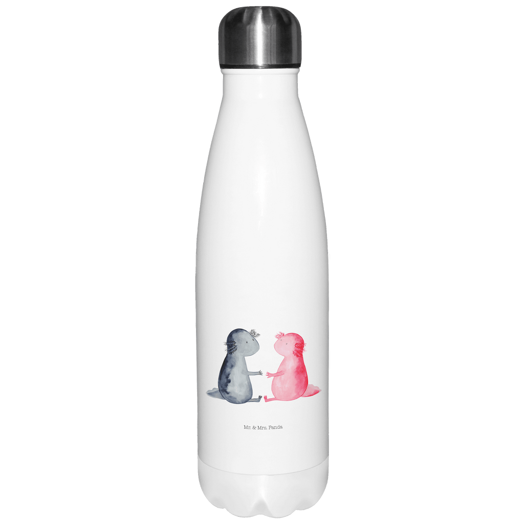 Thermosflasche Axolotl Liebe Isolierflasche, Thermoflasche, Trinkflasche, Thermos, Edelstahl, Axolotl, Molch, Axolot, Schwanzlurch, Lurch, Lurche, Liebe, große Liebe, Liebesbeweis, Freund, Verlobter, Ehemann, Jahrestag, Valentinstag