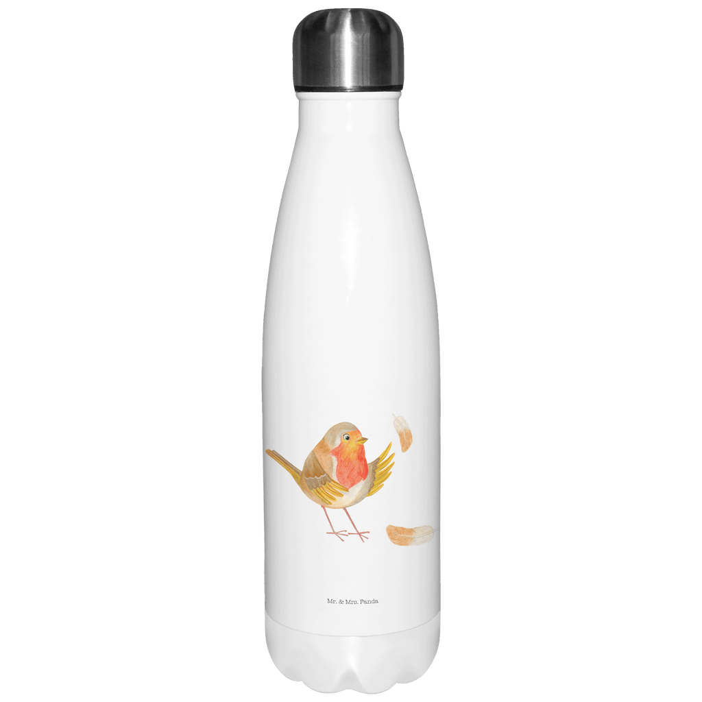 Thermosflasche Rotkehlchen mit Federn Isolierflasche, Thermoflasche, Trinkflasche, Thermos, Edelstahl, Tiermotive, Gute Laune, lustige Sprüche, Tiere, What if i fall, Rotkehlchen, Spruch Motivation, Spruch Mut, Vogel, Motivation Sprüche, Motivationsbilder, fliegen