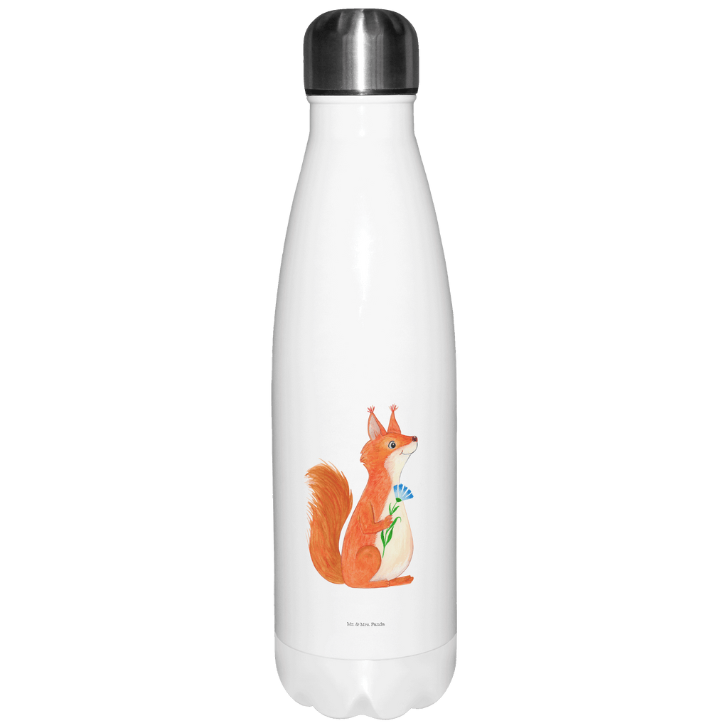 Thermosflasche Eichhörnchen Blume Isolierflasche, Thermoflasche, Trinkflasche, Thermos, Edelstahl, Tiermotive, Gute Laune, lustige Sprüche, Tiere, Eichhörnchen, Eichhorn, Spruch positiv, Lachen, Spaß, Motivation Sprüche, Motivation Bilder, glücklich Spruch, Spruch Deko