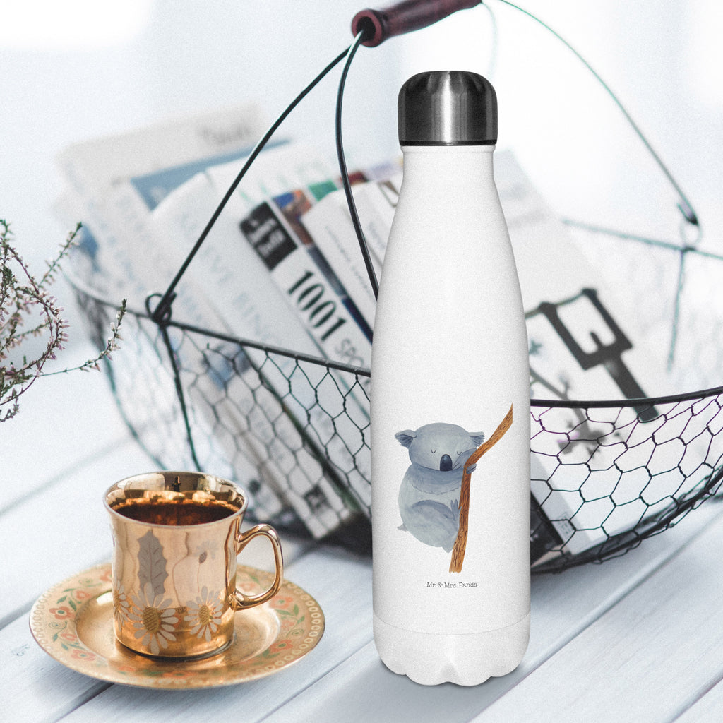 Thermosflasche Koalabär Isolierflasche, Thermoflasche, Trinkflasche, Thermos, Edelstahl, Tiermotive, Gute Laune, lustige Sprüche, Tiere, Koala, träumen, Traum, schlafen, Schlafzimmer, Traumland, Bär, Koalabär