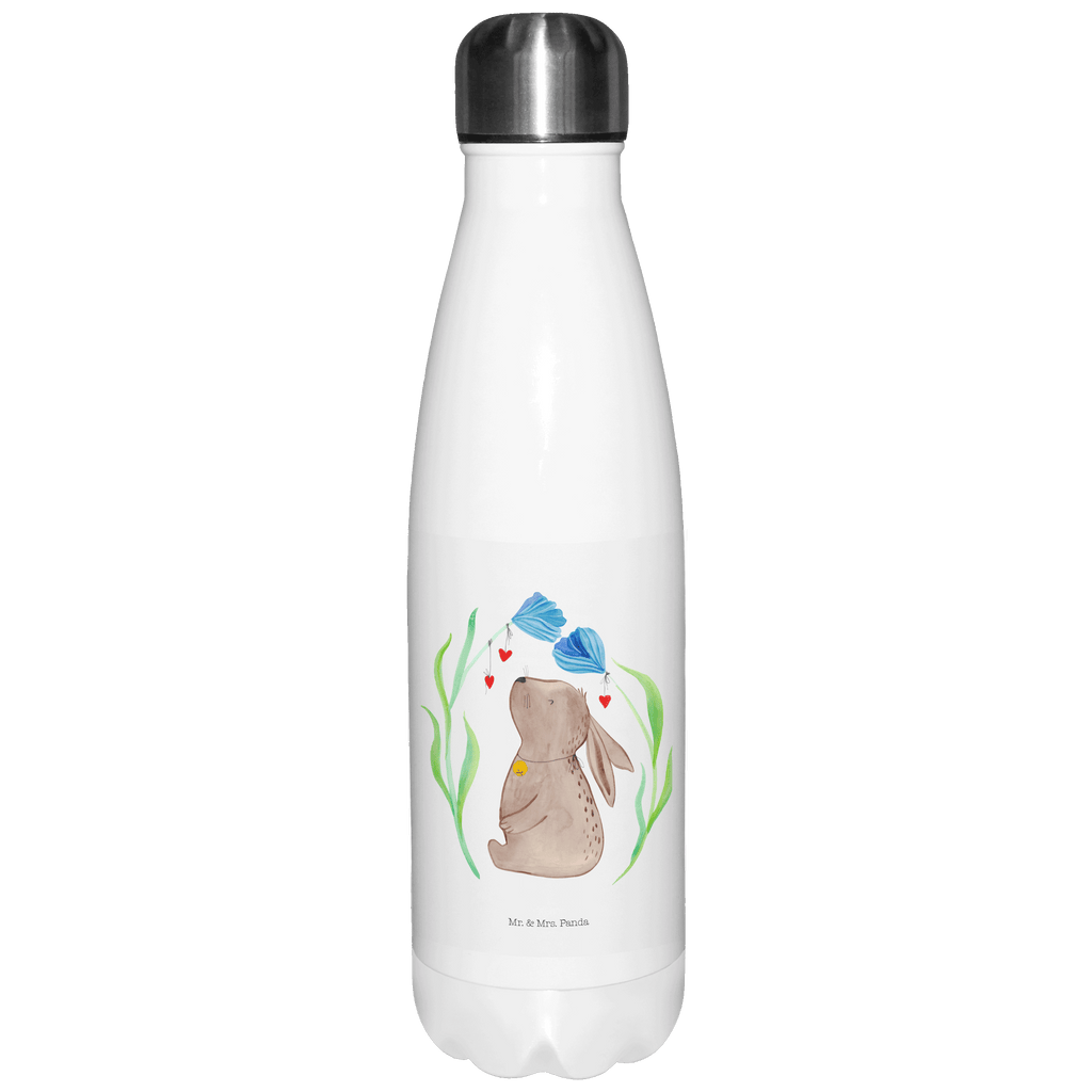 Thermosflasche Hase Blume Isolierflasche, Thermoflasche, Trinkflasche, Thermos, Edelstahl, Ostern, Osterhase, Ostergeschenke, Osternest, Osterdeko, Geschenk zu Ostern, Hase, Kaninchen, Kind, Taufe, Taufgeschenk, Geburt, Schwangerschaft, erstes Kind, Kindergeburtstag, Geburtstag, Hoffnung, Träume