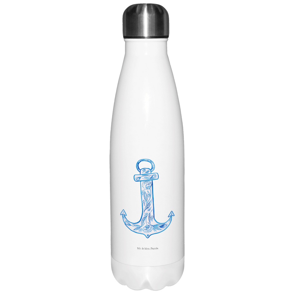 Thermosflasche Anker Blau Isolierflasche, Thermoflasche, Trinkflasche, Thermos, Edelstahl, Tiermotive, Gute Laune, lustige Sprüche, Tiere