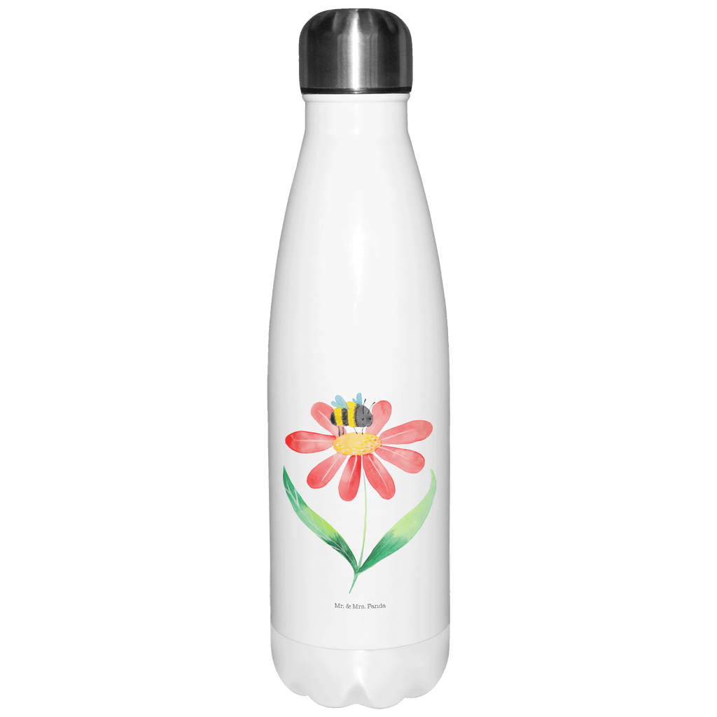 Thermosflasche Hummel Blume Isolierflasche, Thermoflasche, Trinkflasche, Thermos, Edelstahl, Tiermotive, Gute Laune, lustige Sprüche, Tiere, Hummel, Blume, Wespe, Flauschig, Natur, Feld, Hummeln, Biene