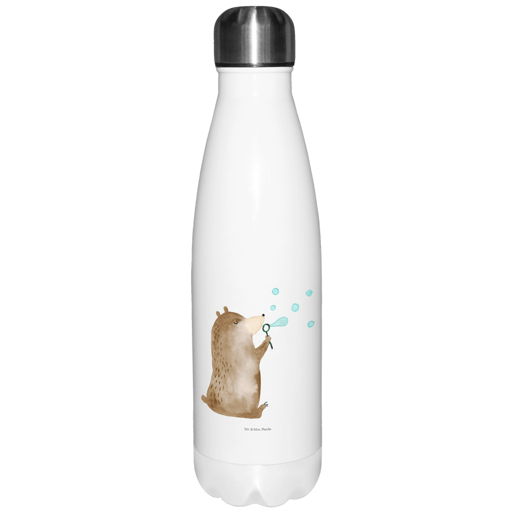 Thermosflasche Bär Seifenblasen Isolierflasche, Thermoflasche, Trinkflasche, Thermos, Edelstahl, Bär, Teddy, Teddybär, Seifenblasen Bär Lustig Sein Glücklich Traurig Happy