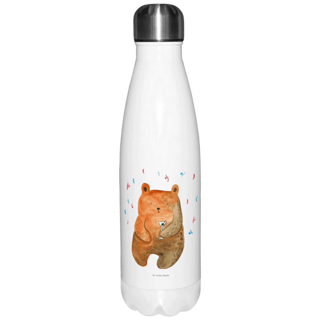 Thermosflasche Bär Party Isolierflasche, Thermoflasche, Trinkflasche, Thermos, Edelstahl, Bär, Teddy, Teddybär, Geburtstag, Geburtstagsgeschenk, Geschenk, Party, Feiern, Abfeiern, Mitbringsel, Gute Laune, Lustig