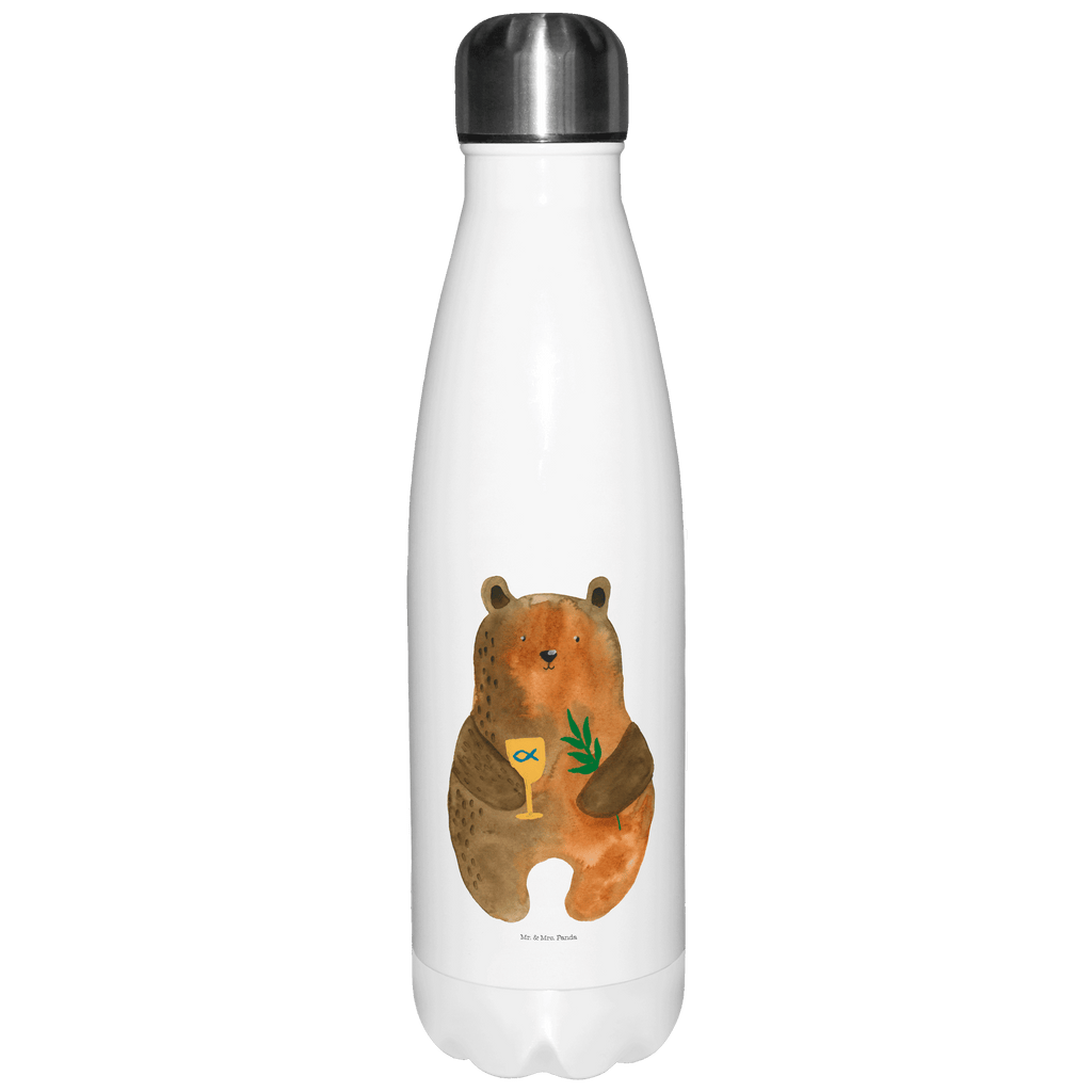 Thermosflasche Konfirmation-Bär Isolierflasche, Thermoflasche, Trinkflasche, Thermos, Edelstahl, Bär, Teddy, Teddybär, Konfirmation, Kirche, evangelisch, Gottesdienst