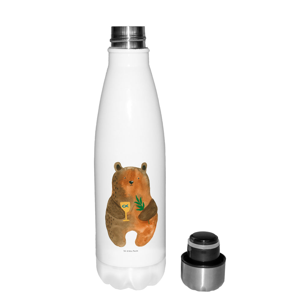 Thermosflasche Konfirmation-Bär Isolierflasche, Thermoflasche, Trinkflasche, Thermos, Edelstahl, Bär, Teddy, Teddybär, Konfirmation, Kirche, evangelisch, Gottesdienst