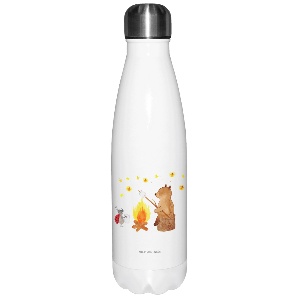 Thermosflasche Bär & Marienkäfer Lagerfeuer Isolierflasche, Thermoflasche, Trinkflasche, Thermos, Edelstahl, Bär, Teddy, Teddybär, Lagerfeuer