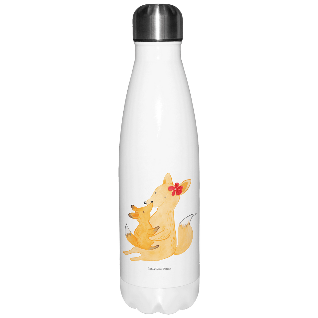Thermosflasche Fuchs Mama & Kind Isolierflasche, Thermoflasche, Trinkflasche, Thermos, Edelstahl, Familie, Vatertag, Muttertag, Bruder, Schwester, Mama, Papa, Oma, Opa, Mutter, Tochter, Lieblingstochter, Beste Tochter, Geschenk