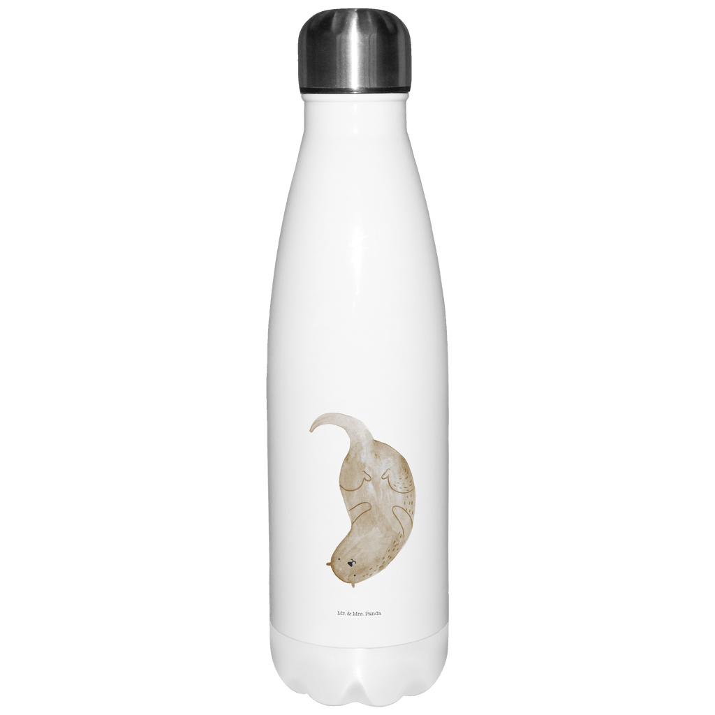 Thermosflasche Otter kopfüber Isolierflasche, Thermoflasche, Trinkflasche, Thermos, Edelstahl, Otter, Fischotter, Seeotter, Otter Seeotter See Otter