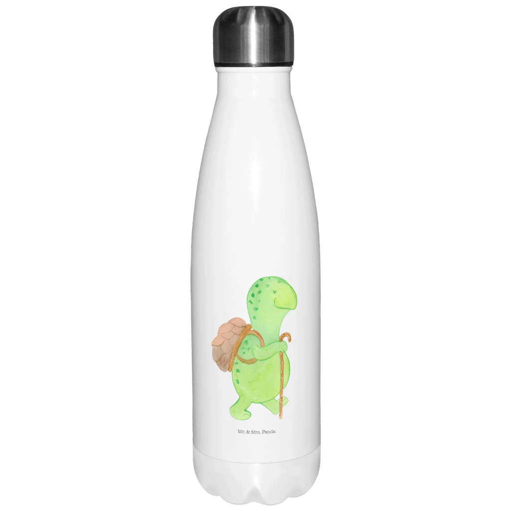 Thermosflasche Schildkröte Wanderer Isolierflasche, Thermoflasche, Trinkflasche, Thermos, Edelstahl, Schildkröte, Schildkröten, Motivation, Motivationsspruch, Motivationssprüche, Neuanfang