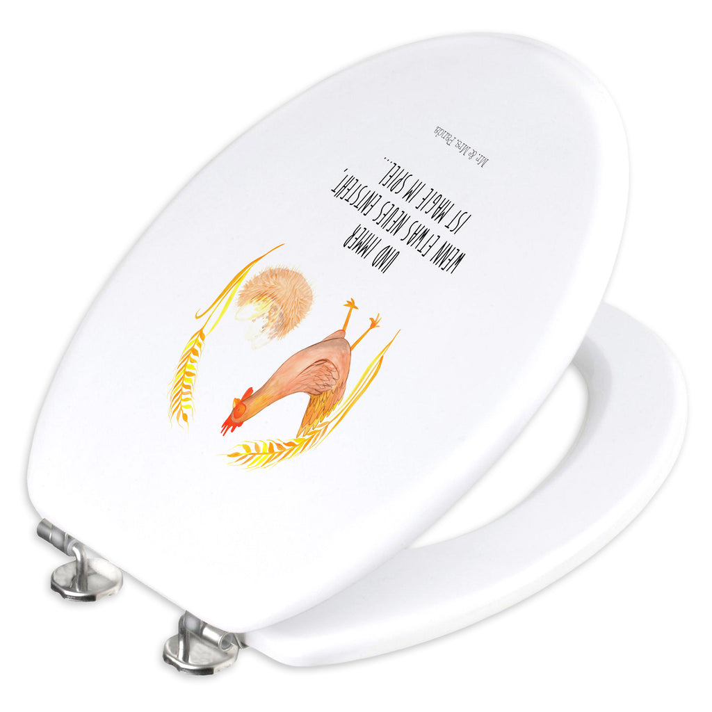 Motiv WC Sitz Huhn stolz Klobrille, Klodeckel, Toilettendeckel, WC-Sitz, Toilette, Bauernhof, Hoftiere, Landwirt, Landwirtin, Hahn, Henne, Hühner, Eier, Hof, Landleben, Motivation, Geburt, Magie, Spruch, Schwangerschaft