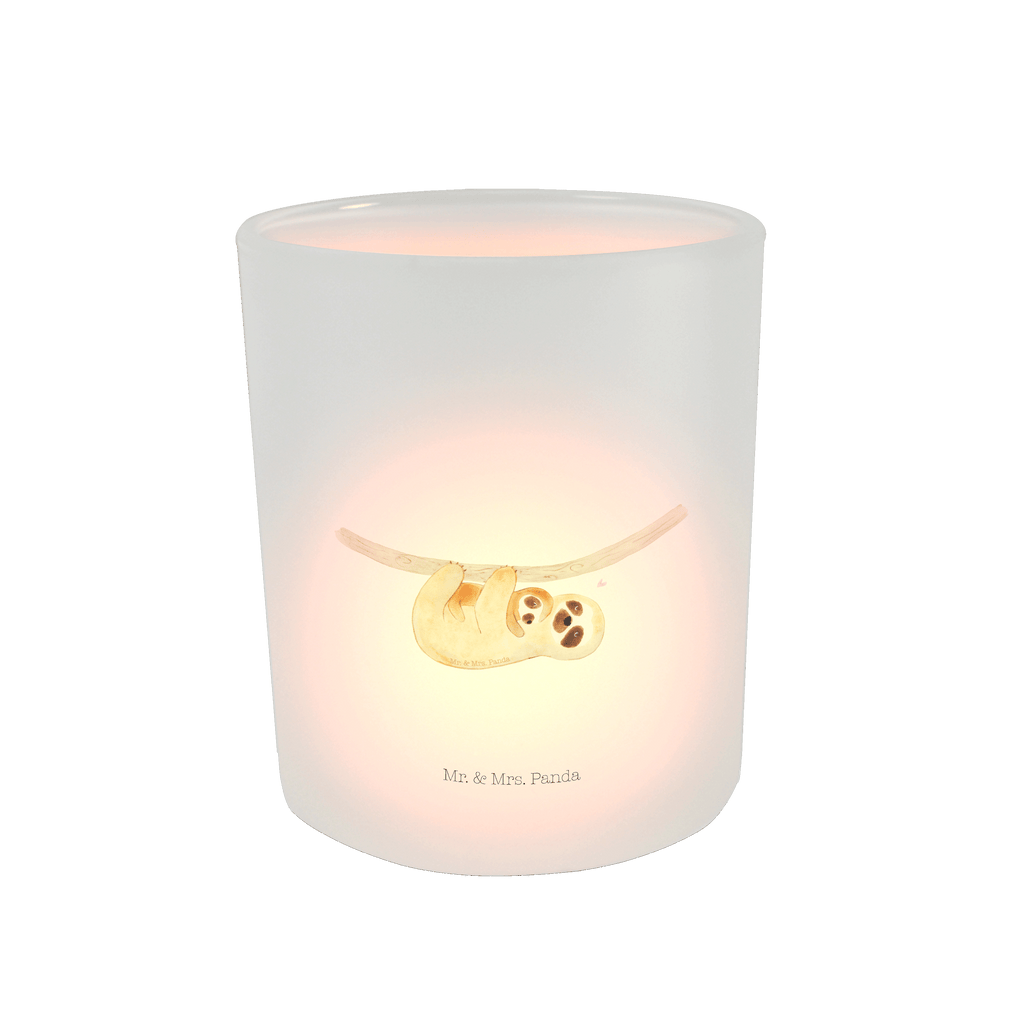 Windlicht Faultier mit Kind Windlicht Glas, Teelichtglas, Teelichthalter, Teelichter, Kerzenglas, Windlicht Kerze, Kerzenlicht, Faultier, Faultier Geschenk, Faultier Deko, Kind, Baby, Liebe, Mutter, Mama, Geburt, Kinder, Faulheit, Spaß, Niedlichkeit