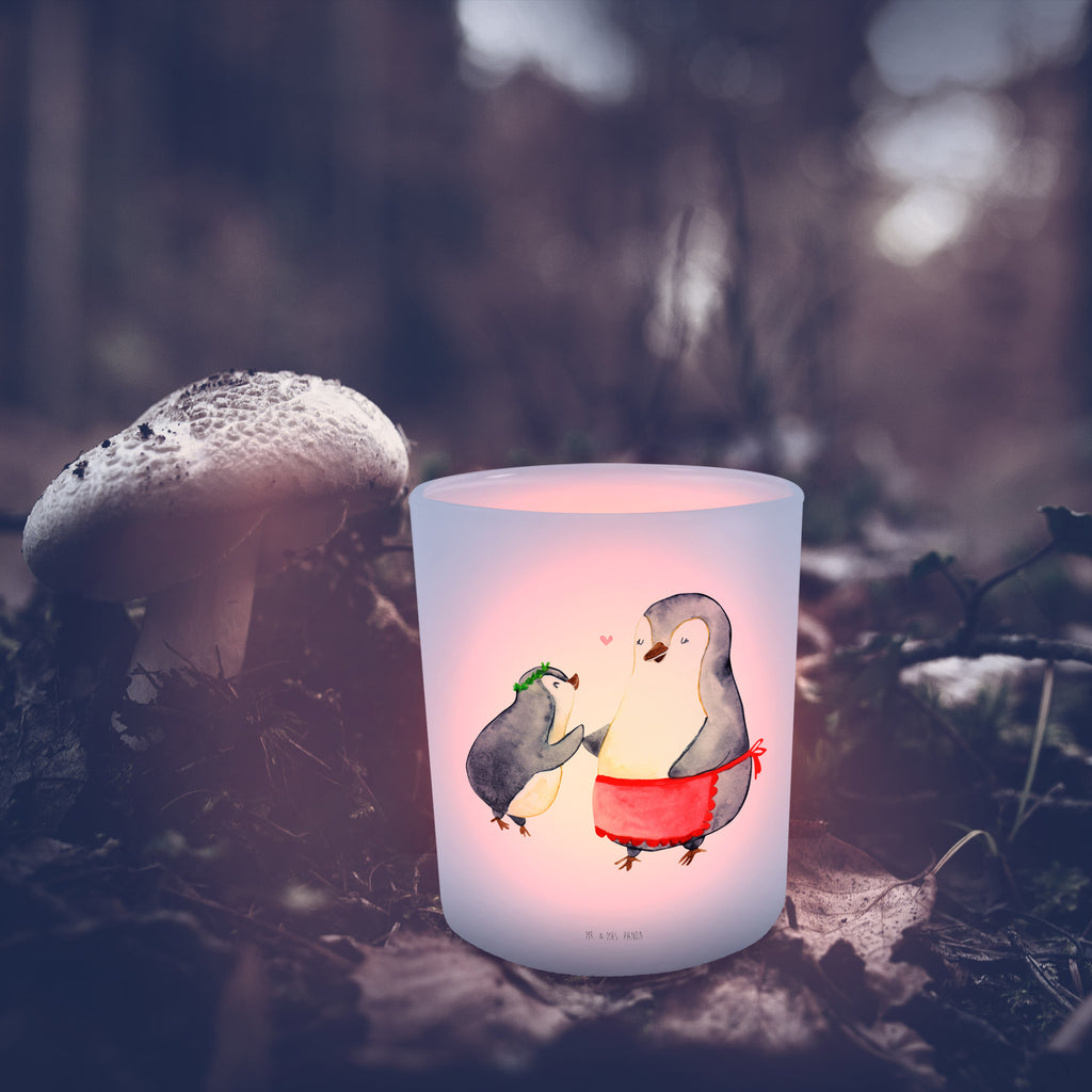 Windlicht Pinguin mit Kind Windlicht Glas, Teelichtglas, Teelichthalter, Teelichter, Kerzenglas, Windlicht Kerze, Kerzenlicht, Familie, Vatertag, Muttertag, Bruder, Schwester, Mama, Papa, Oma, Opa, Geschenk, Mami, Mutti, Mutter, Geburststag