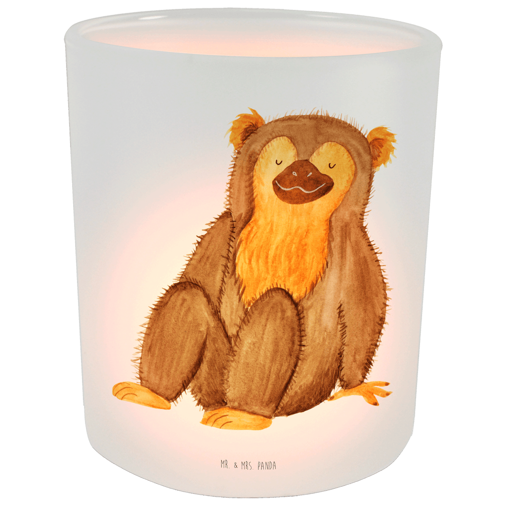 Windlicht Affe Windlicht Glas, Teelichtglas, Teelichthalter, Teelichter, Kerzenglas, Windlicht Kerze, Kerzenlicht, Afrika, Wildtiere, Affe, Äffchen, Affen, Selbstliebe, Respekt, Motivation, Selbstachtung, Liebe, Selbstbewusstsein, Selfcare