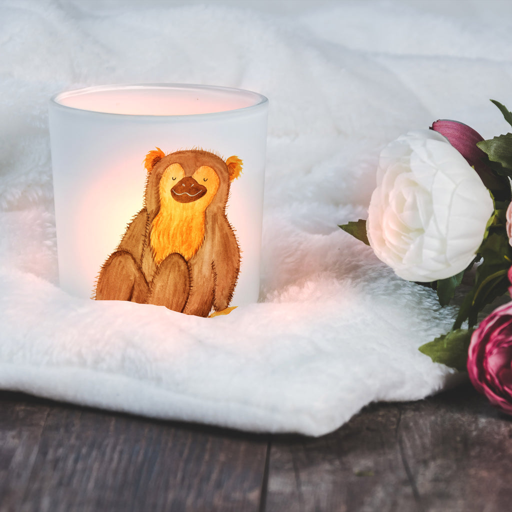 Windlicht Affe Windlicht Glas, Teelichtglas, Teelichthalter, Teelichter, Kerzenglas, Windlicht Kerze, Kerzenlicht, Afrika, Wildtiere, Affe, Äffchen, Affen, Selbstliebe, Respekt, Motivation, Selbstachtung, Liebe, Selbstbewusstsein, Selfcare