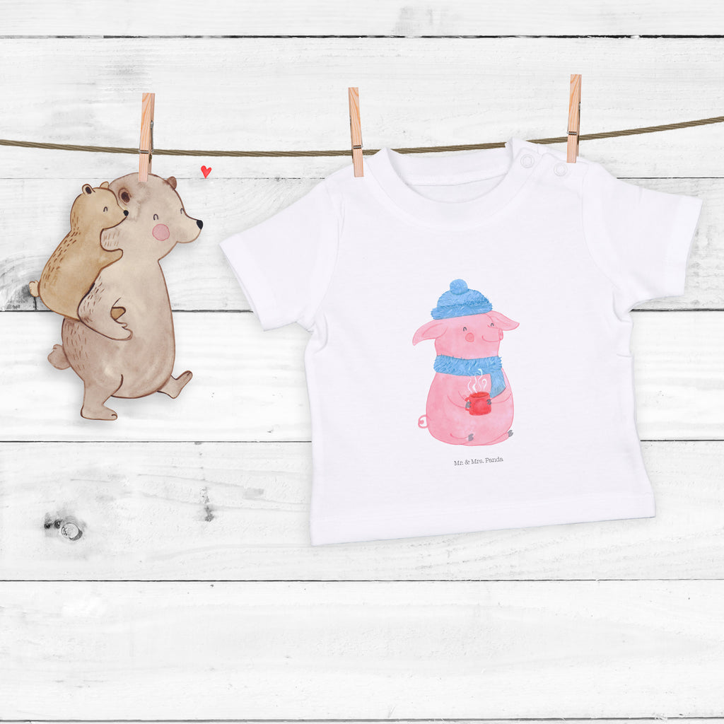 Organic Baby Shirt Lallelndes Glühschwein Baby T-Shirt, Jungen Baby T-Shirt, Mädchen Baby T-Shirt, Shirt, Winter, Weihnachten, Weihnachtsdeko, Nikolaus, Advent, Heiligabend, Wintermotiv, Glühwein, Betrunken, Weihnachtsmarkt, Spruch
