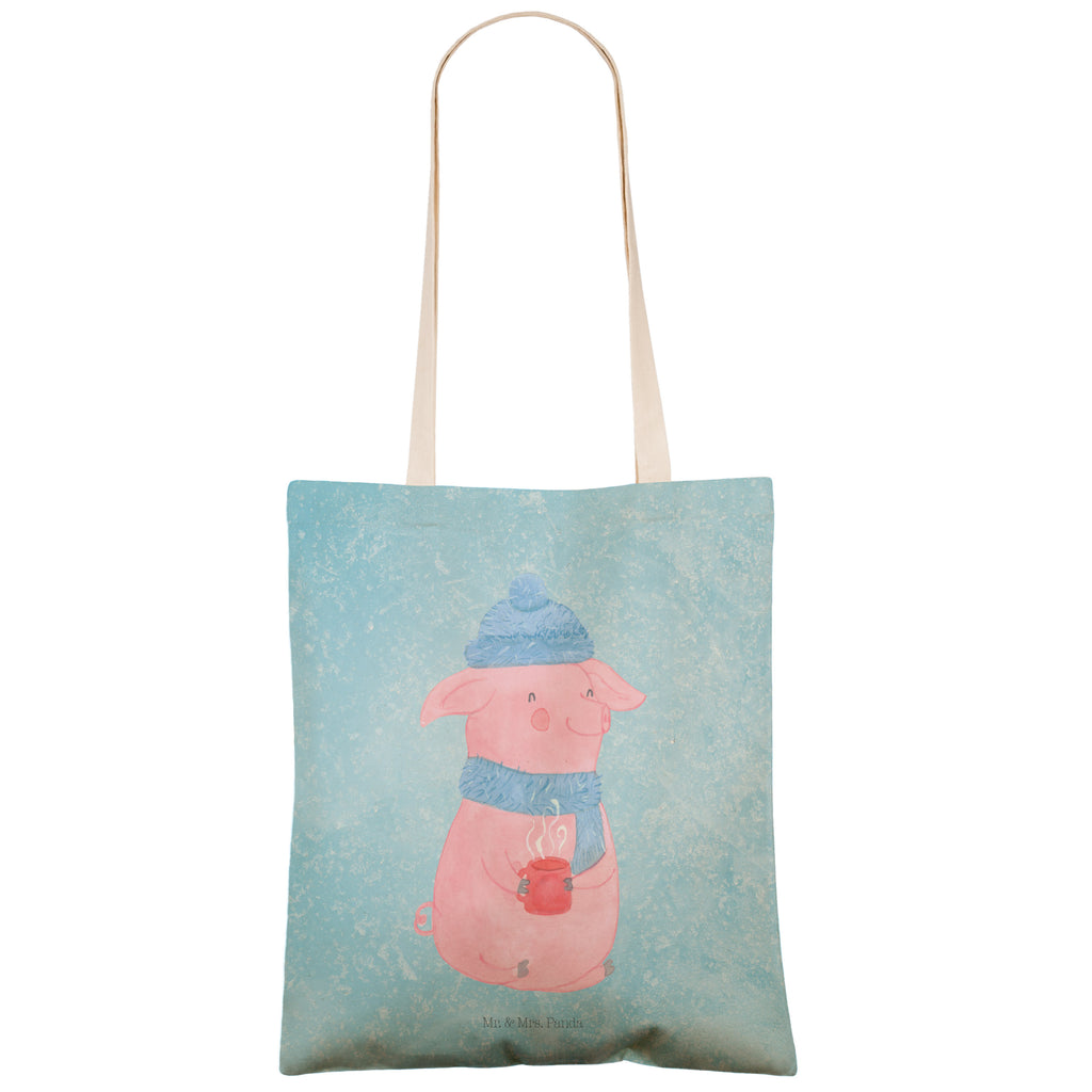 Einkaufstasche Lallelndes Glühschwein Tragetasche, Tasche, Beutel, Stofftasche, Baumwolltasche, Umhängetasche, Shopper, Winter, Weihnachten, Weihnachtsdeko, Nikolaus, Advent, Heiligabend, Wintermotiv, Glühwein, Betrunken, Weihnachtsmarkt, Spruch