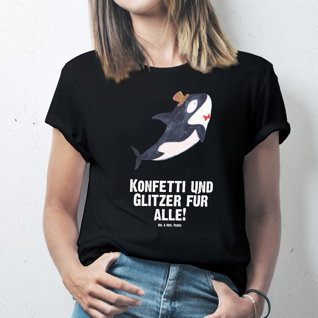 Größe XXL T-Shirt Orca Zylinder T-Shirt, Shirt, Tshirt, Lustiges T-Shirt, T-Shirt mit Spruch, Party, Junggesellenabschied, Jubiläum, Geburstag, Herrn, Damen, Männer, Frauen, Schlafshirt, Nachthemd, Sprüche, Meerestiere, Meer, Urlaub, Narwal, Glitter, Konfetti, Glitzer, Geburtstag, Feier, Fete, Fest, Glückwunsch, Orca
