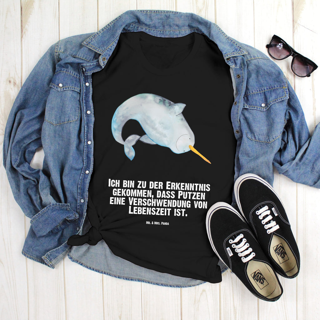 Größe XXL T-Shirt Narwal T-Shirt, Shirt, Tshirt, Lustiges T-Shirt, T-Shirt mit Spruch, Party, Junggesellenabschied, Jubiläum, Geburstag, Herrn, Damen, Männer, Frauen, Schlafshirt, Nachthemd, Sprüche, Meerestiere, Meer, Urlaub, Narwal, Wal, Putzen, Hausfrau, Junggesellin, aufräumen, Kinderzimmer