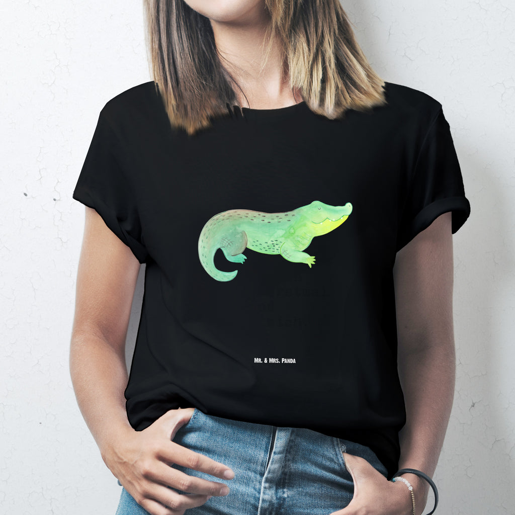 Größe M T-Shirt Krokodil T-Shirt, Shirt, Tshirt, Lustiges T-Shirt, T-Shirt mit Spruch, Party, Junggesellenabschied, Jubiläum, Geburstag, Herrn, Damen, Männer, Frauen, Schlafshirt, Nachthemd, Sprüche, Meerestiere, Meer, Urlaub, Krokodil, Krokodile, verrückt sein, spontan sein, Abenteuerlust, Reiselust, Freundin, beste Freundin, Lieblingsmensch