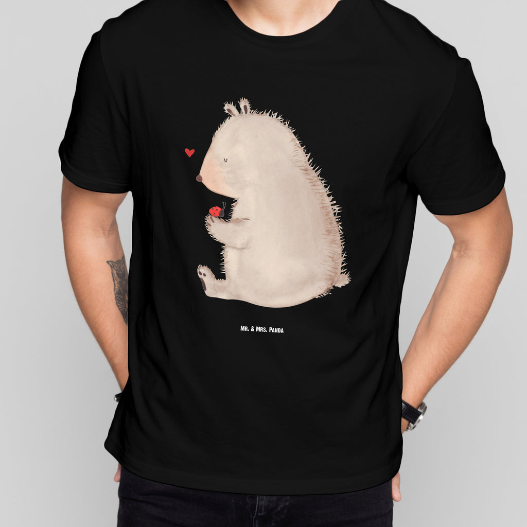 Größe L T-Shirt Bär mit Marienkäfer T-Shirt, Shirt, Tshirt, Lustiges T-Shirt, T-Shirt mit Spruch, Party, Junggesellenabschied, Jubiläum, Geburstag, Herrn, Damen, Männer, Frauen, Schlafshirt, Nachthemd, Sprüche, Bär, Teddy, Teddybär, Marienkäfer, Liebe, Freiheit, Motivation, Das Leben ist schön