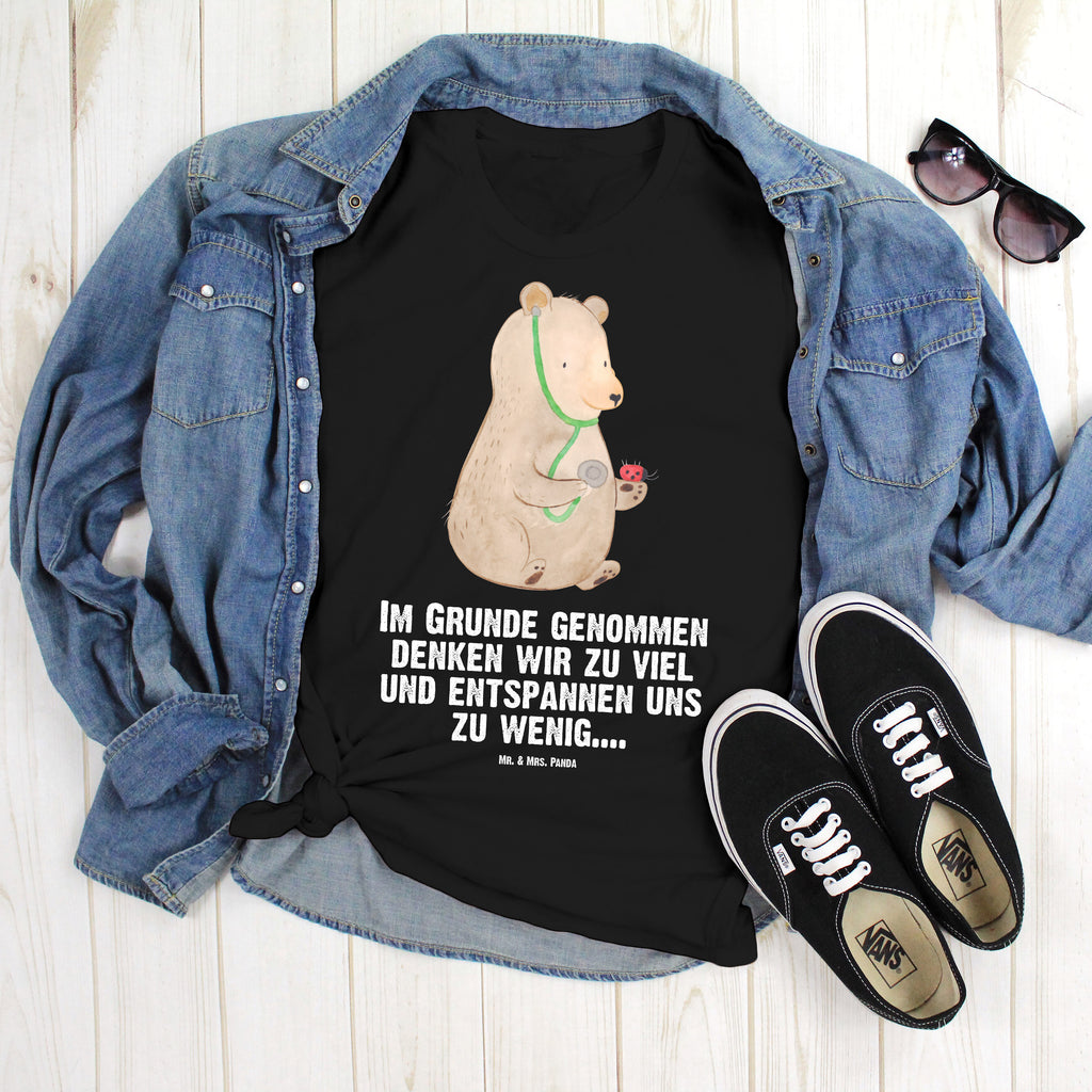 Größe L T-Shirt Bär Arzt T-Shirt, Shirt, Tshirt, Lustiges T-Shirt, T-Shirt mit Spruch, Party, Junggesellenabschied, Jubiläum, Geburstag, Herrn, Damen, Männer, Frauen, Schlafshirt, Nachthemd, Sprüche, Bär, Teddy, Teddybär, Arzt, Ärztin, Doktor, Professor, Doktorin, Professorin