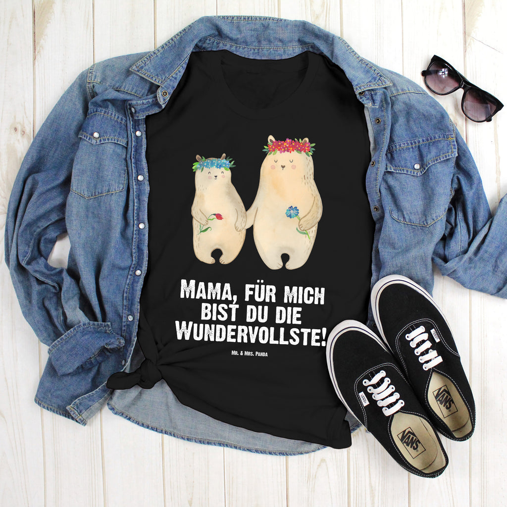 Größe S T-Shirt Bären mit Blumenkranz T-Shirt, Shirt, Tshirt, Lustiges T-Shirt, T-Shirt mit Spruch, Party, Junggesellenabschied, Jubiläum, Geburstag, Herrn, Damen, Männer, Frauen, Schlafshirt, Nachthemd, Sprüche, Familie, Vatertag, Muttertag, Bruder, Schwester, Mama, Papa, Oma, Opa, Bär, Bären, Mutter, Mutti, Mami, Lieblingsmensch, Lieblingsmama, beste Mutter, weltbeste Mama, Geschenk Mama. Muttertag, Tochter, Kind, Kinder, Töchter, Family, Vorbild
