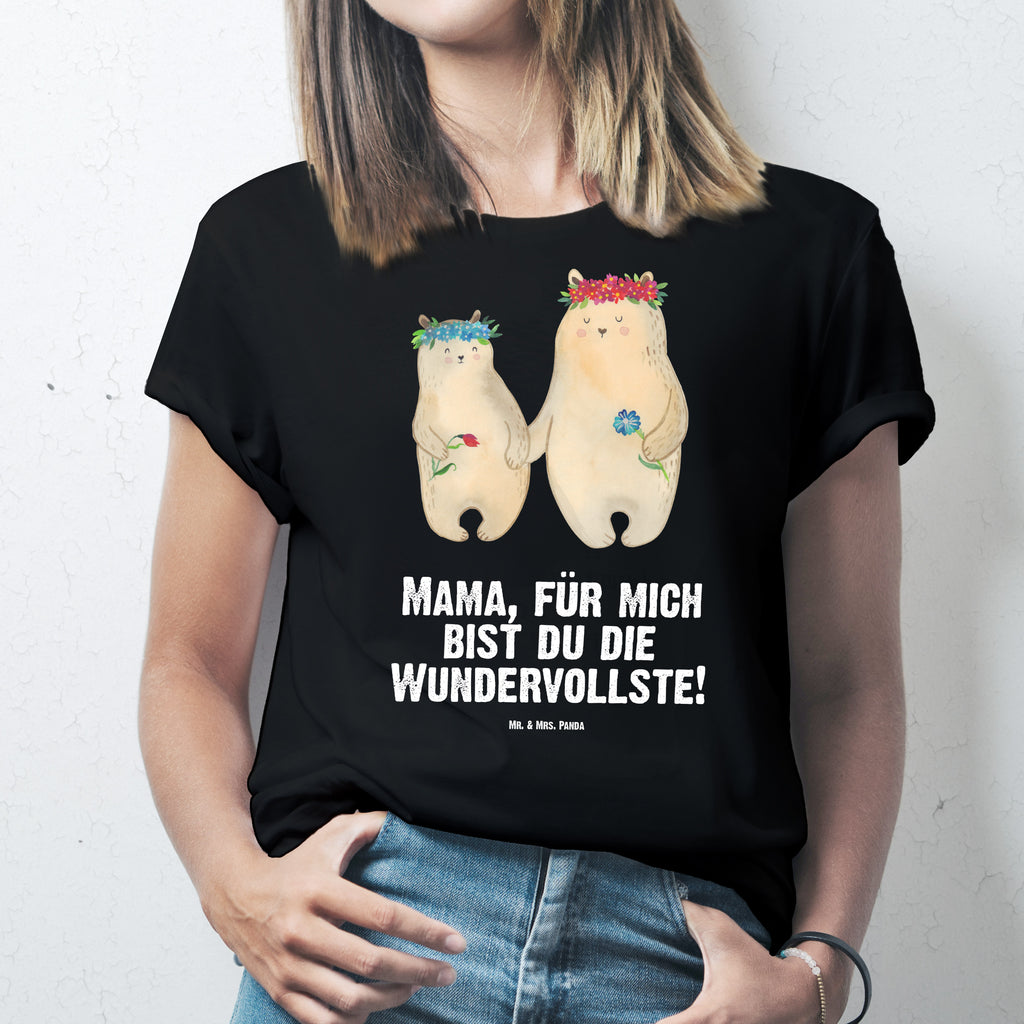 Größe S T-Shirt Bären mit Blumenkranz T-Shirt, Shirt, Tshirt, Lustiges T-Shirt, T-Shirt mit Spruch, Party, Junggesellenabschied, Jubiläum, Geburstag, Herrn, Damen, Männer, Frauen, Schlafshirt, Nachthemd, Sprüche, Familie, Vatertag, Muttertag, Bruder, Schwester, Mama, Papa, Oma, Opa, Bär, Bären, Mutter, Mutti, Mami, Lieblingsmensch, Lieblingsmama, beste Mutter, weltbeste Mama, Geschenk Mama. Muttertag, Tochter, Kind, Kinder, Töchter, Family, Vorbild