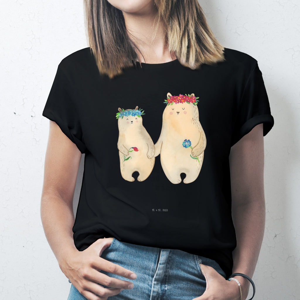 Größe S T-Shirt Bären mit Blumenkranz T-Shirt, Shirt, Tshirt, Lustiges T-Shirt, T-Shirt mit Spruch, Party, Junggesellenabschied, Jubiläum, Geburstag, Herrn, Damen, Männer, Frauen, Schlafshirt, Nachthemd, Sprüche, Familie, Vatertag, Muttertag, Bruder, Schwester, Mama, Papa, Oma, Opa, Bär, Bären, Mutter, Mutti, Mami, Lieblingsmensch, Lieblingsmama, beste Mutter, weltbeste Mama, Geschenk Mama. Muttertag, Tochter, Kind, Kinder, Töchter, Family, Vorbild
