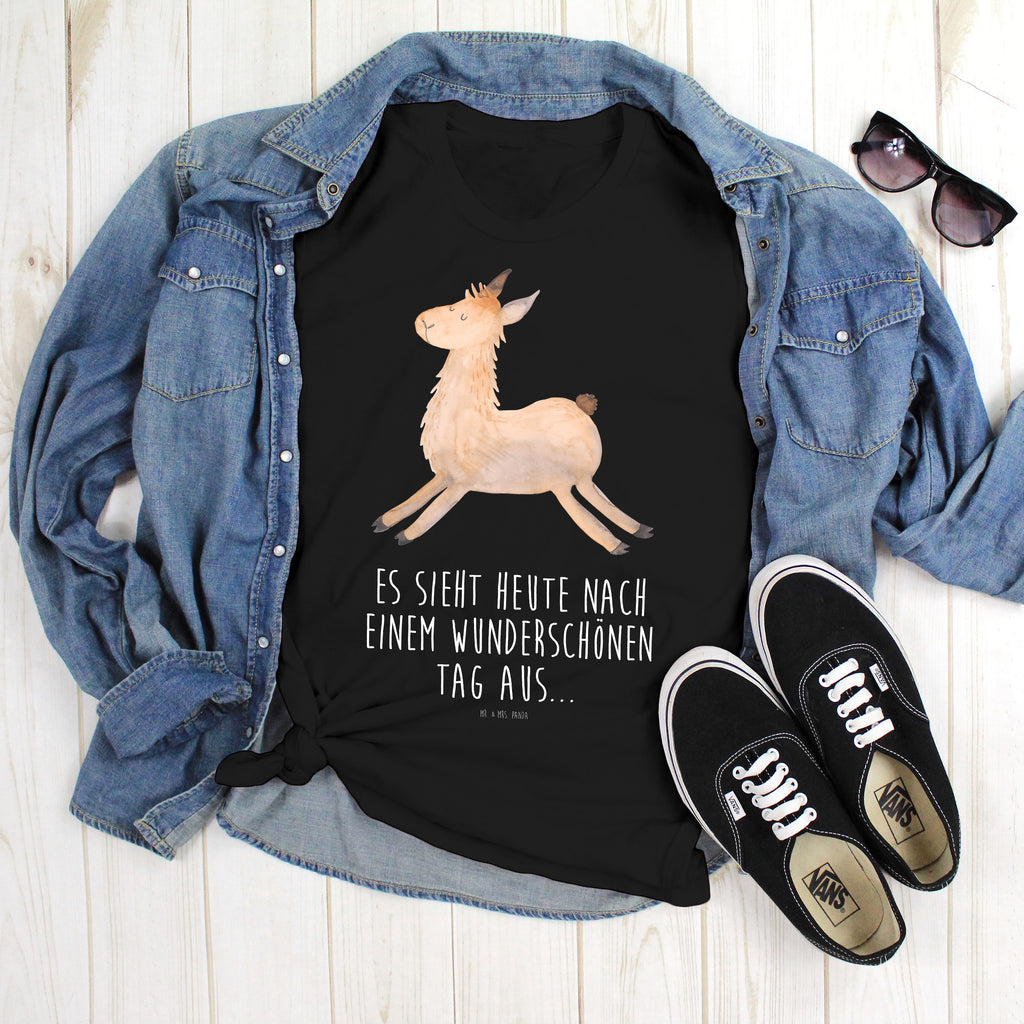 Größe S T-Shirt Lama springend T-Shirt, Shirt, Tshirt, Lustiges T-Shirt, T-Shirt mit Spruch, Party, Junggesellenabschied, Jubiläum, Geburstag, Herrn, Damen, Männer, Frauen, Schlafshirt, Nachthemd, Sprüche, Lama, Alpaka, Lamas, Lieblingstag, Happy day, fröhlich, Glück, Freundin, Liebeskummer, Neustart, guten Morgen, Start, Prüfung, Abitur