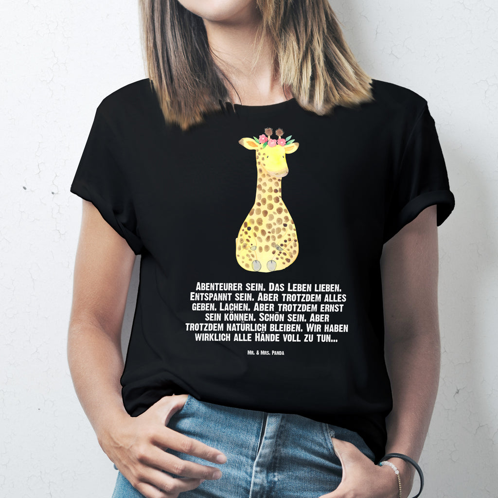 Größe XXL T-Shirt Giraffe Blumenkranz T-Shirt, Shirt, Tshirt, Lustiges T-Shirt, T-Shirt mit Spruch, Party, Junggesellenabschied, Jubiläum, Geburstag, Herrn, Damen, Männer, Frauen, Schlafshirt, Nachthemd, Sprüche, Afrika, Wildtiere, Giraffe, Blumenkranz, Abenteurer, Selbstliebe, Freundin