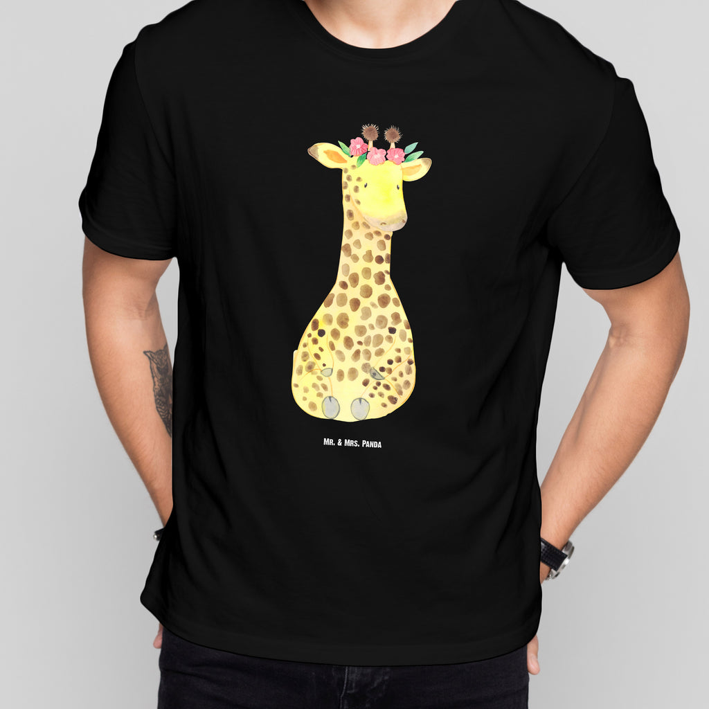 Größe XXL T-Shirt Giraffe Blumenkranz T-Shirt, Shirt, Tshirt, Lustiges T-Shirt, T-Shirt mit Spruch, Party, Junggesellenabschied, Jubiläum, Geburstag, Herrn, Damen, Männer, Frauen, Schlafshirt, Nachthemd, Sprüche, Afrika, Wildtiere, Giraffe, Blumenkranz, Abenteurer, Selbstliebe, Freundin