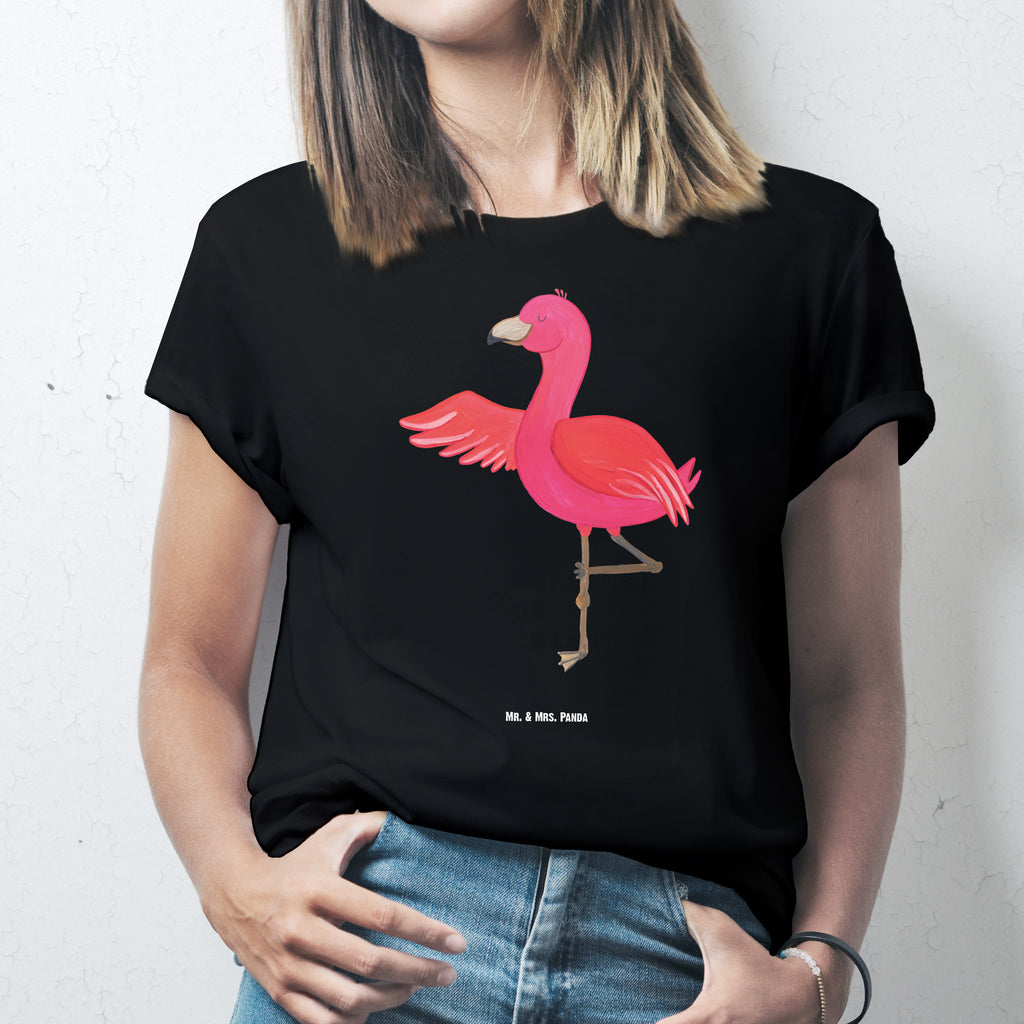 Größe L T-Shirt Flamingo Yoga T-Shirt, Shirt, Tshirt, Lustiges T-Shirt, T-Shirt mit Spruch, Party, Junggesellenabschied, Jubiläum, Geburstag, Herrn, Damen, Männer, Frauen, Schlafshirt, Nachthemd, Sprüche, Flamingo, Vogel, Yoga, Namaste, Achtsamkeit, Yoga-Übung, Entspannung, Ärger, Aufregen, Tiefenentspannung