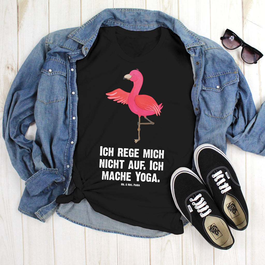 Größe L T-Shirt Flamingo Yoga T-Shirt, Shirt, Tshirt, Lustiges T-Shirt, T-Shirt mit Spruch, Party, Junggesellenabschied, Jubiläum, Geburstag, Herrn, Damen, Männer, Frauen, Schlafshirt, Nachthemd, Sprüche, Flamingo, Vogel, Yoga, Namaste, Achtsamkeit, Yoga-Übung, Entspannung, Ärger, Aufregen, Tiefenentspannung