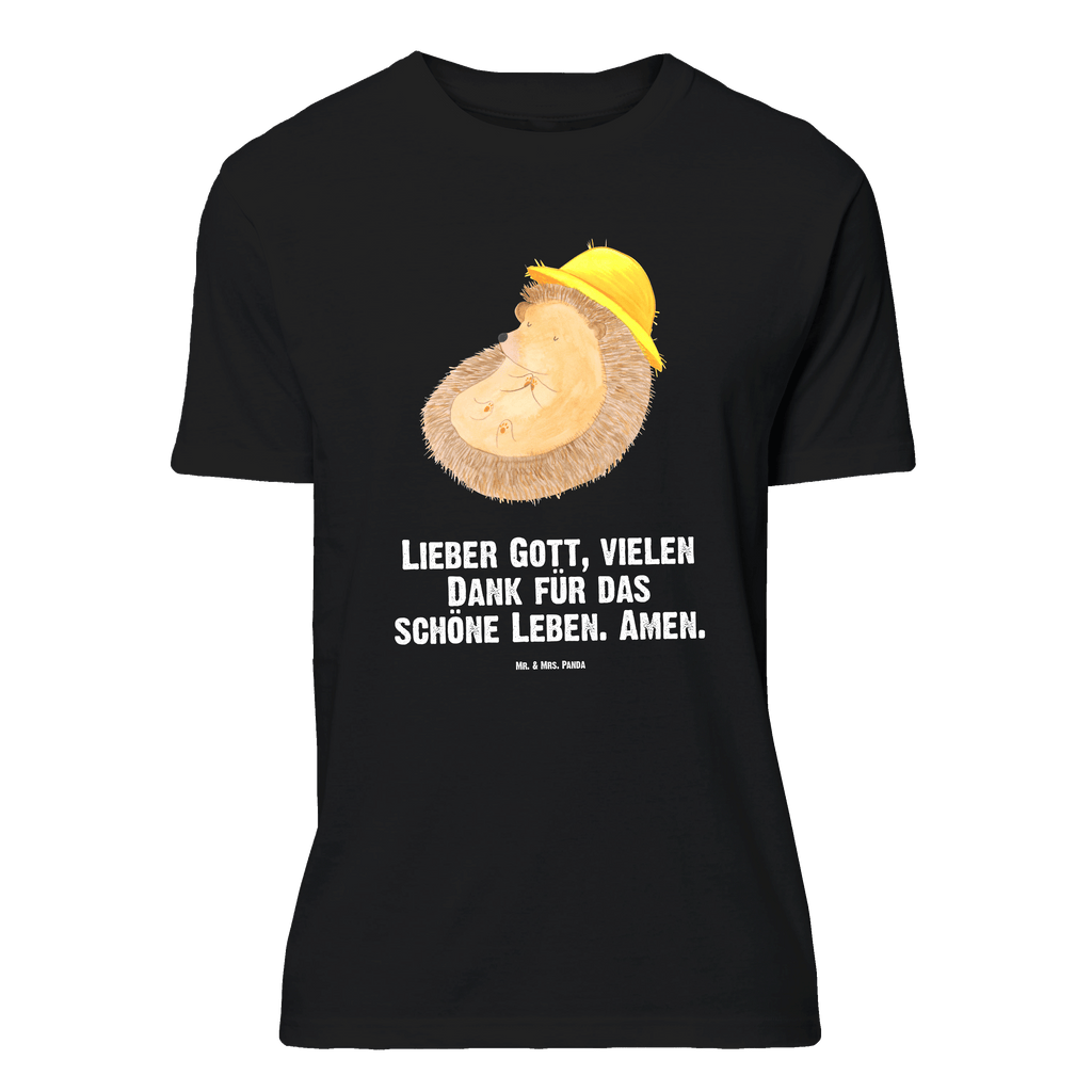 Größe XXL T-Shirt Igel betet T-Shirt, Shirt, Tshirt, Lustiges T-Shirt, T-Shirt mit Spruch, Party, Junggesellenabschied, Jubiläum, Geburstag, Herrn, Damen, Männer, Frauen, Schlafshirt, Nachthemd, Sprüche, Tiermotive, Gute Laune, lustige Sprüche, Tiere, Igel, Igel mit Hut, Sonnenhut, Gott, Amen, beten, Leben, Dankbarkeit, Dankbar sein, dankbar, genießen