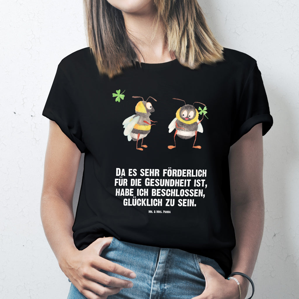Größe L T-Shirt Hummeln mit Kleeblatt T-Shirt, Shirt, Tshirt, Lustiges T-Shirt, T-Shirt mit Spruch, Party, Junggesellenabschied, Jubiläum, Geburstag, Herrn, Damen, Männer, Frauen, Schlafshirt, Nachthemd, Sprüche, Tiermotive, Gute Laune, lustige Sprüche, Tiere, Hummel, Biene, Spruch positiv, Biene Deko, Spruch schön, glücklich sein, glücklich werden, Spruch fröhlich