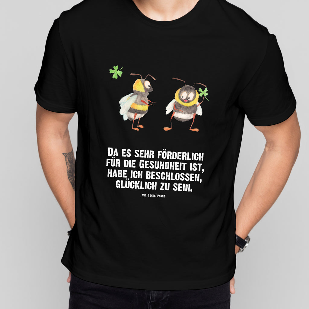 Größe L T-Shirt Hummeln mit Kleeblatt T-Shirt, Shirt, Tshirt, Lustiges T-Shirt, T-Shirt mit Spruch, Party, Junggesellenabschied, Jubiläum, Geburstag, Herrn, Damen, Männer, Frauen, Schlafshirt, Nachthemd, Sprüche, Tiermotive, Gute Laune, lustige Sprüche, Tiere, Hummel, Biene, Spruch positiv, Biene Deko, Spruch schön, glücklich sein, glücklich werden, Spruch fröhlich