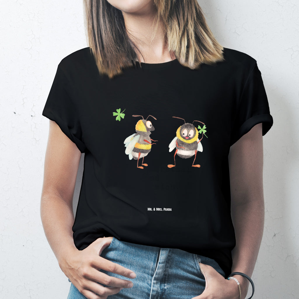 Größe L T-Shirt Hummeln mit Kleeblatt T-Shirt, Shirt, Tshirt, Lustiges T-Shirt, T-Shirt mit Spruch, Party, Junggesellenabschied, Jubiläum, Geburstag, Herrn, Damen, Männer, Frauen, Schlafshirt, Nachthemd, Sprüche, Tiermotive, Gute Laune, lustige Sprüche, Tiere, Hummel, Biene, Spruch positiv, Biene Deko, Spruch schön, glücklich sein, glücklich werden, Spruch fröhlich