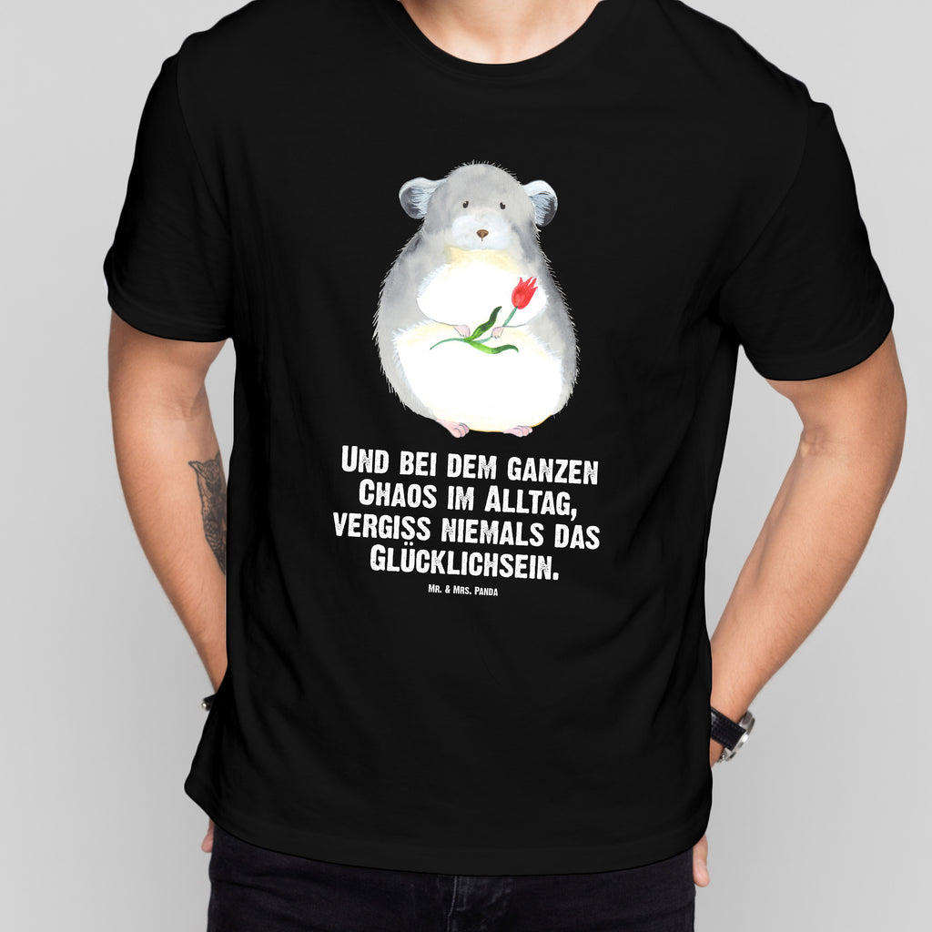 Größe L T-Shirt Chinchilla mit Blume T-Shirt, Shirt, Tshirt, Lustiges T-Shirt, T-Shirt mit Spruch, Party, Junggesellenabschied, Jubiläum, Geburstag, Herrn, Damen, Männer, Frauen, Schlafshirt, Nachthemd, Sprüche, Tiermotive, Gute Laune, lustige Sprüche, Tiere, Chinchilla, Chinchillas, Liebeskummer, Kummer, Depressionen, traurig sein, Chaos, Glücklichsein, Büro, Büroalltag