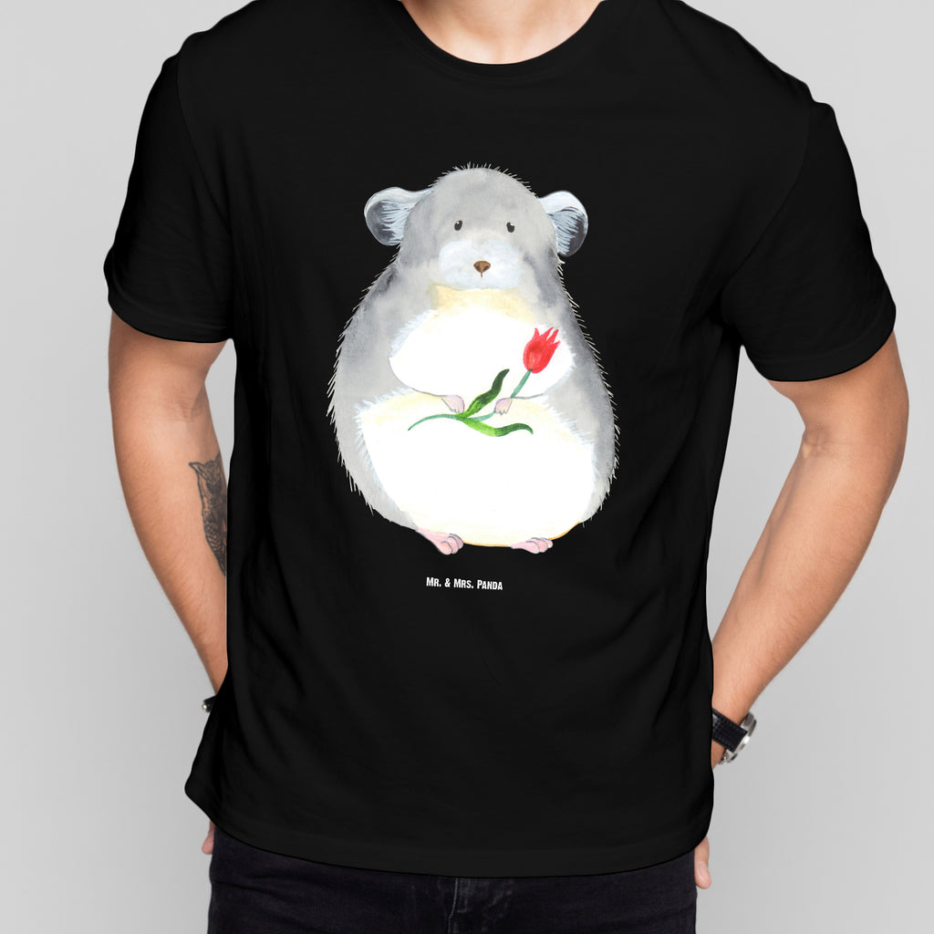 Größe L T-Shirt Chinchilla mit Blume T-Shirt, Shirt, Tshirt, Lustiges T-Shirt, T-Shirt mit Spruch, Party, Junggesellenabschied, Jubiläum, Geburstag, Herrn, Damen, Männer, Frauen, Schlafshirt, Nachthemd, Sprüche, Tiermotive, Gute Laune, lustige Sprüche, Tiere, Chinchilla, Chinchillas, Liebeskummer, Kummer, Depressionen, traurig sein, Chaos, Glücklichsein, Büro, Büroalltag
