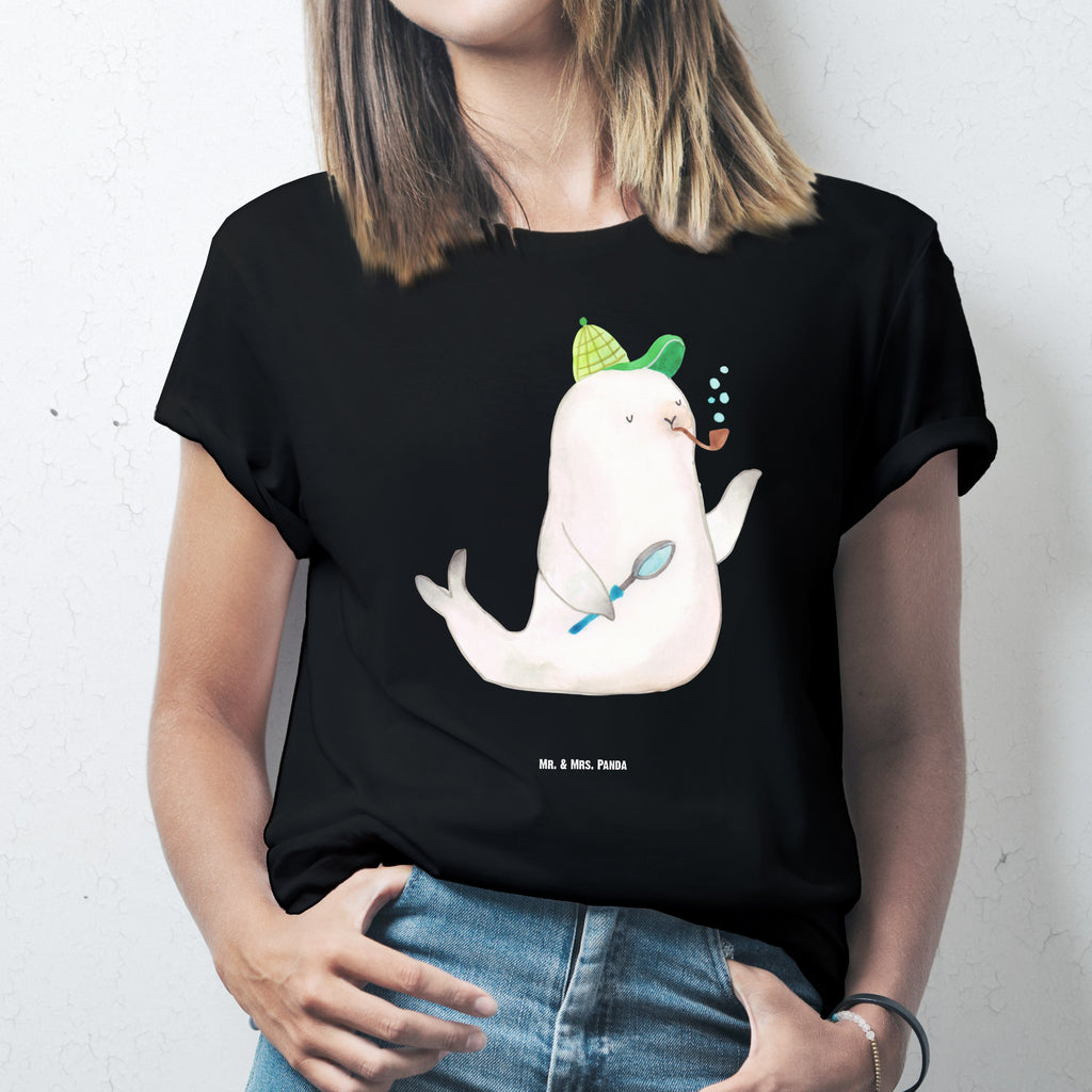 Größe L T-Shirt Robbe Sherlock T-Shirt, Shirt, Tshirt, Lustiges T-Shirt, T-Shirt mit Spruch, Party, Junggesellenabschied, Jubiläum, Geburstag, Herrn, Damen, Männer, Frauen, Schlafshirt, Nachthemd, Sprüche, Tiermotive, Gute Laune, lustige Sprüche, Tiere