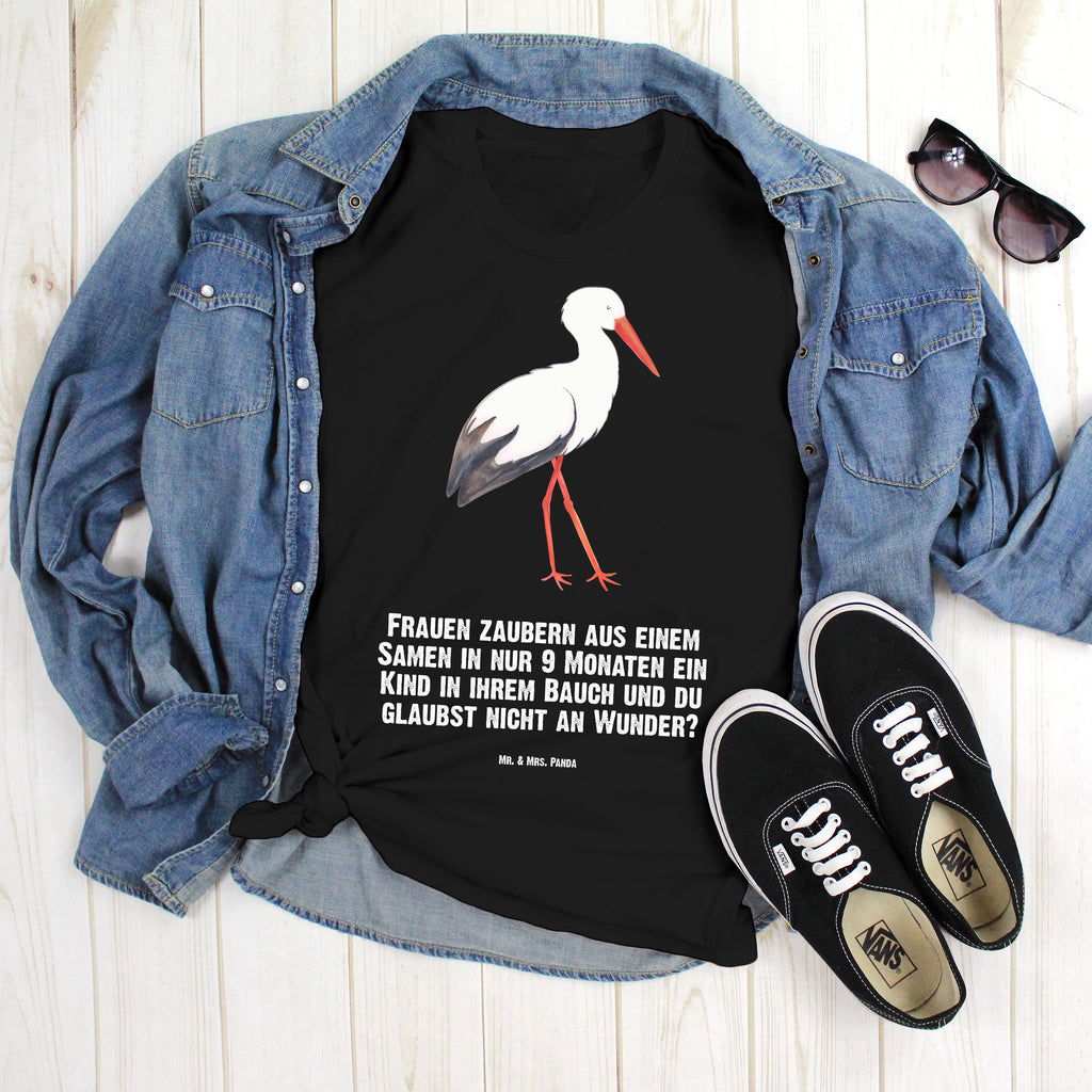 Größe XL T-Shirt Storch T-Shirt, Shirt, Tshirt, Lustiges T-Shirt, T-Shirt mit Spruch, Party, Junggesellenabschied, Jubiläum, Geburstag, Herrn, Damen, Männer, Frauen, Schlafshirt, Nachthemd, Sprüche, Tiermotive, Gute Laune, lustige Sprüche, Tiere, Storch, Störche, Schwangerschaft, Geburt, Mutter, Mütter, Mutter werden, Schwanger, Babybauch, Baby
