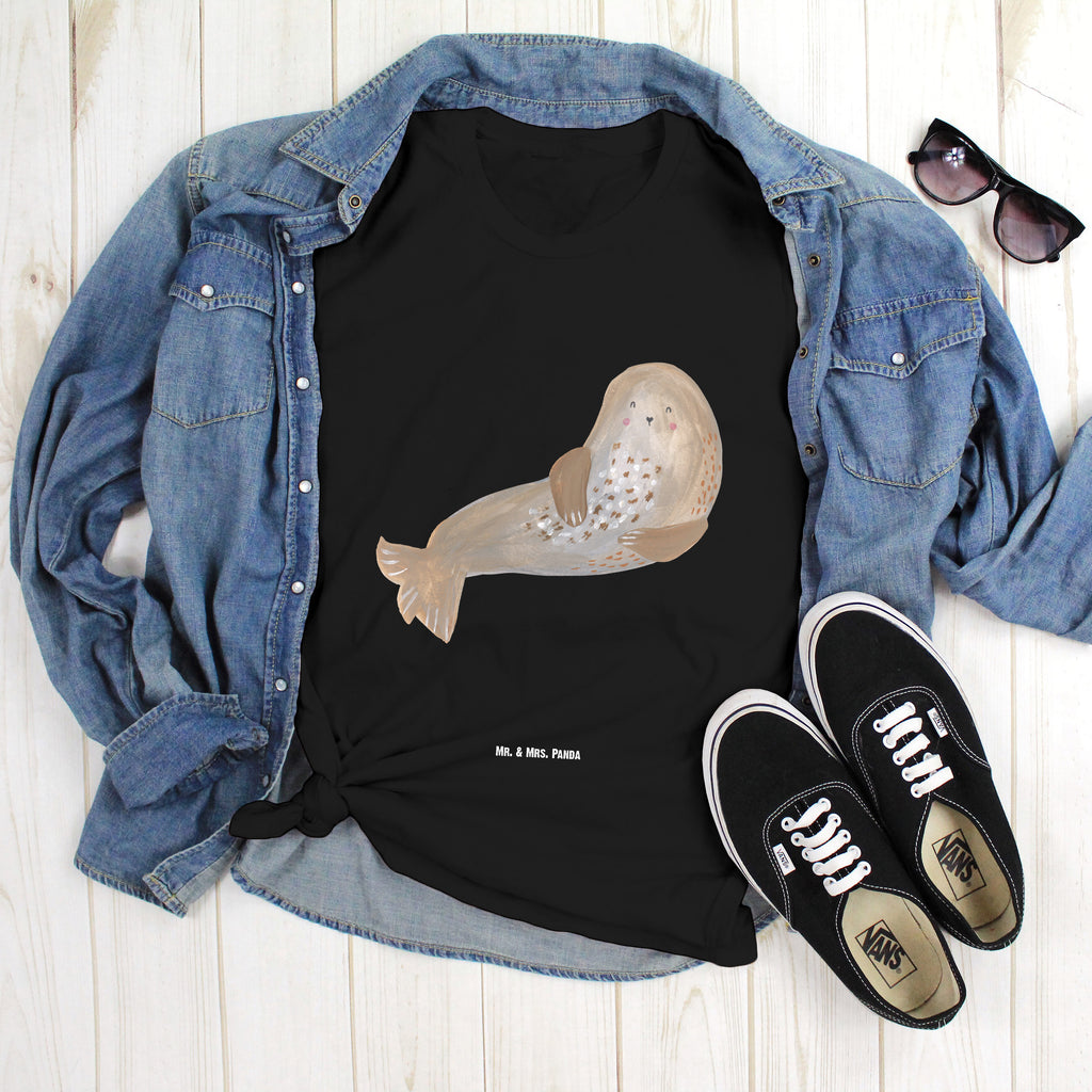 Größe XL T-Shirt Robbe lachend T-Shirt, Shirt, Tshirt, Lustiges T-Shirt, T-Shirt mit Spruch, Party, Junggesellenabschied, Jubiläum, Geburstag, Herrn, Damen, Männer, Frauen, Schlafshirt, Nachthemd, Sprüche, Tiermotive, Gute Laune, lustige Sprüche, Tiere, Robbe, Robben, Seehund, Strand, Meerestier, Ostsee, Nordsee