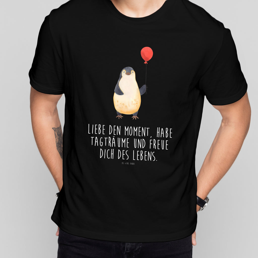 Größe S T-Shirt Pinguin Luftballon T-Shirt, Shirt, Tshirt, Lustiges T-Shirt, T-Shirt mit Spruch, Party, Junggesellenabschied, Jubiläum, Geburstag, Herrn, Damen, Männer, Frauen, Schlafshirt, Nachthemd, Sprüche, Pinguin, Pinguine, Luftballon, Tagträume, Lebenslust, Geschenk Freundin, Geschenkidee, beste Freundin, Motivation, Neustart, neues Leben, Liebe, Glück