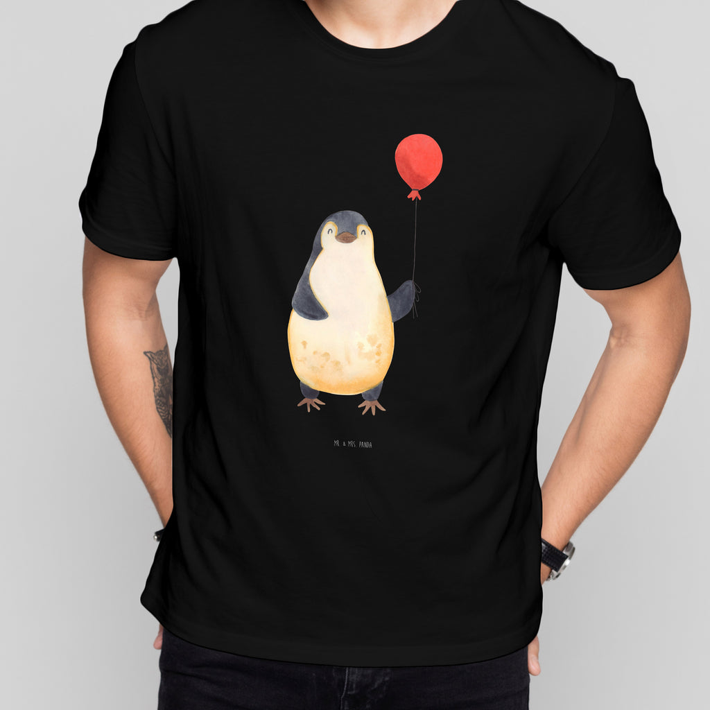 Größe S T-Shirt Pinguin Luftballon T-Shirt, Shirt, Tshirt, Lustiges T-Shirt, T-Shirt mit Spruch, Party, Junggesellenabschied, Jubiläum, Geburstag, Herrn, Damen, Männer, Frauen, Schlafshirt, Nachthemd, Sprüche, Pinguin, Pinguine, Luftballon, Tagträume, Lebenslust, Geschenk Freundin, Geschenkidee, beste Freundin, Motivation, Neustart, neues Leben, Liebe, Glück