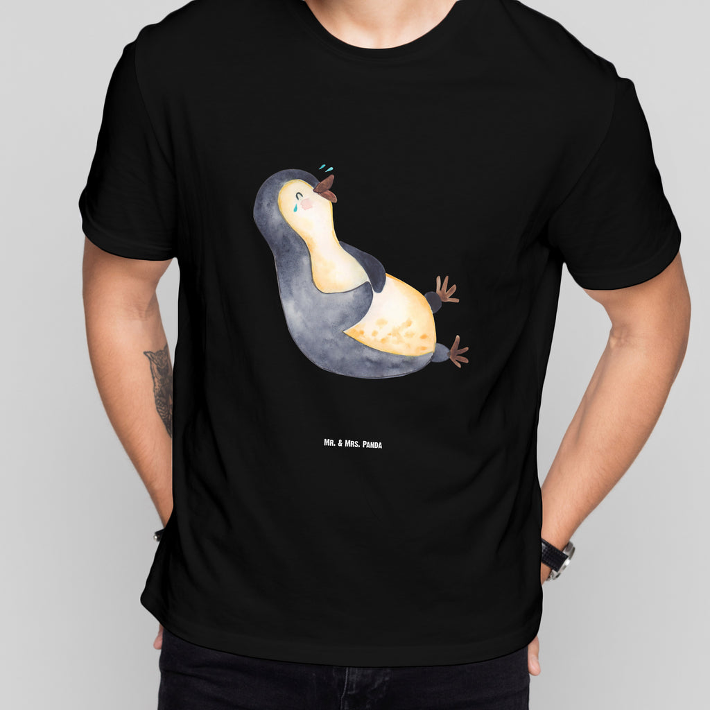 Größe L T-Shirt Pinguin lachend T-Shirt, Shirt, Tshirt, Lustiges T-Shirt, T-Shirt mit Spruch, Party, Junggesellenabschied, Jubiläum, Geburstag, Herrn, Damen, Männer, Frauen, Schlafshirt, Nachthemd, Sprüche, Pinguin, Pinguine, lustiger Spruch, Optimismus, Fröhlich, Lachen, Humor, Fröhlichkeit